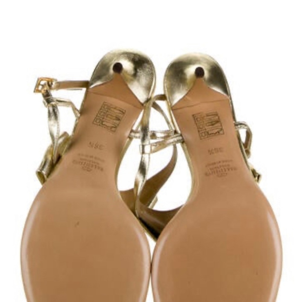 Valentino Gold Bow Sandal Heels - Picture 2 of 3